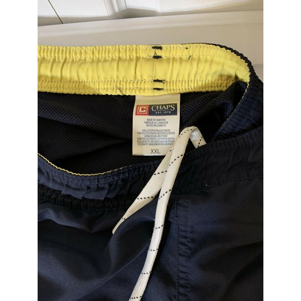 Chaps Men's‎ Sz XXL Lined Swim Short Trunks Blue